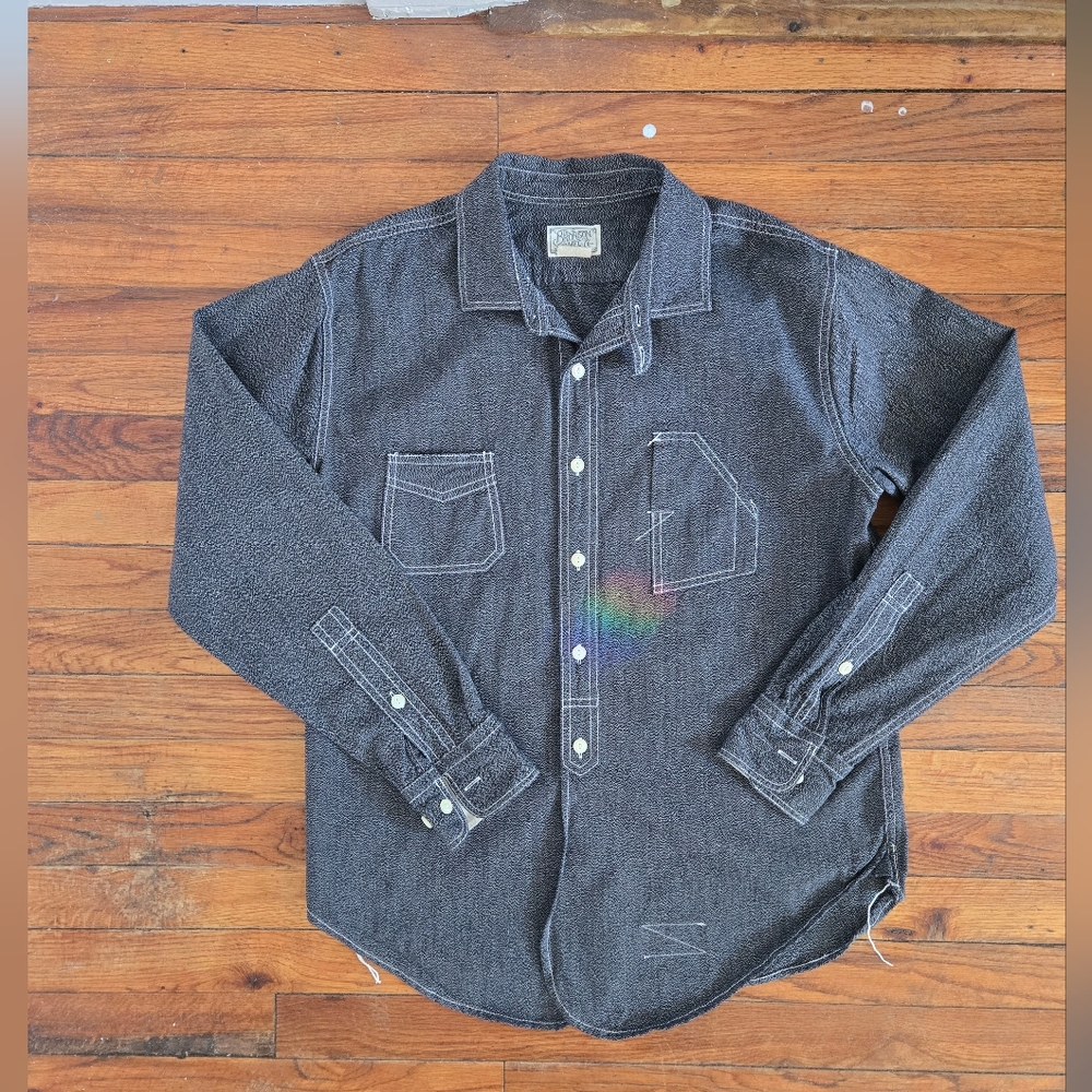 Bronson Manufacturing Artisan Shirt, Black with White Weft, Men's XL